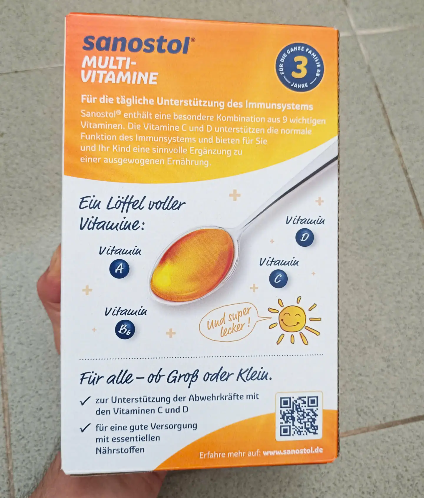 Siro Multi Vitamin Sanostol số 3 cho bé 3-6 tuổi 460ml của Đức Vitamin tổng hợp Sanostol Số 3 cho bé 3-6 tuổi