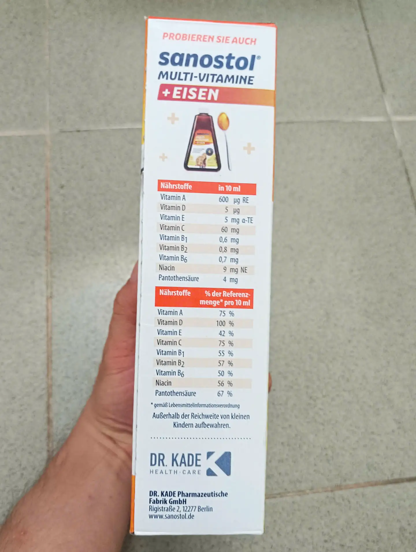 Siro Multi Vitamin Sanostol số 3 cho bé 3-6 tuổi 460ml của Đức Vitamin tổng hợp Sanostol số 3 dạng Siro 460ml của Đức