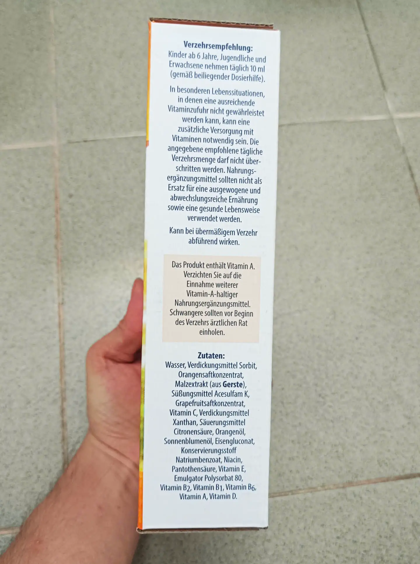 Siro vitamin tổng hợp Sanostol số 6 + sắt cho trẻ từ 6 tuổi 460ml của Đức Vitamin tổng hợp Sanostol số 6 + sắt cho trẻ từ 6 tuổi, 460ml