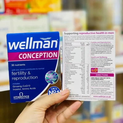 Viên uống Vitabiotics Wellman Conception 30 viên của Úc Wellmen Conception - Bổ tinh trùng, hỗ trợ sinh sản nam giới