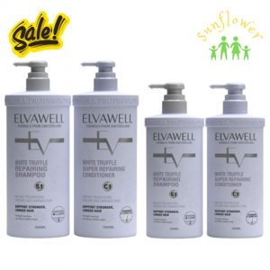 Dầu Gội Xả Phục Hồi Tóc Hư Tổn Elvawell White Trufle Repair màu tím