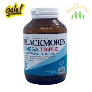 Dầu cá hàm lượng cao Blackmores Omega Triple Fish Oil 60 viên của Úc