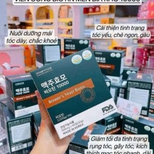 Mọc tóc biotin men bia khô BREWER'S YEAST 60 viên của Hàn Quốc