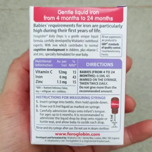 Sắt giọt Feroglobin Baby Drops 30ml của Anh Quốc Sắt nhỏ giọt Feroglobin Baby Drops Anh 30ml