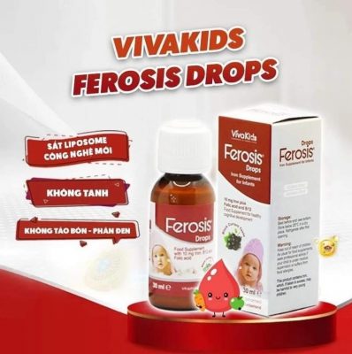 Siro Ferosis Drops Vivakids Bổ Sung Sắt Nhỏ Giọt