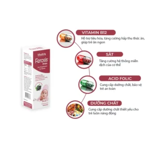 Siro VivaKids Ferosis Drops Bổ Sung Sắt Bảo Vệ Sức Khỏe Cho Trẻ Chai 30ml