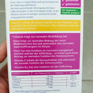 Viên Uống Bổ Sung Sắt Doppelherz Eisen + Vitamin C 30 viên