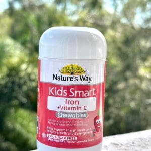 Viên Uống Bổ Sung Sắt & Vitamin C NATURE'S WAY Kids Smart 50 viên của Úc
