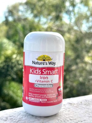 Viên Uống Bổ Sung Sắt & Vitamin C NATURE'S WAY Kids Smart 50 viên của Úc