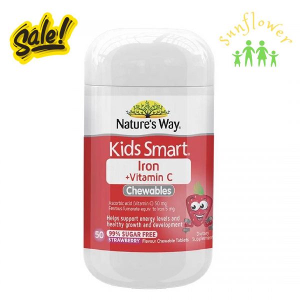 Viên Uống Bổ Sung Sắt & Vitamin C NATURE'S WAY Kids Smart