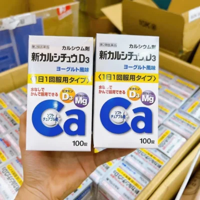 Kẹo canxi Takeda 100 viên bổ sung Vitamin D3+Mg của Nhật Bản Viên uống Canxi + D3 + Mg Takeda Nhật Bản (100 viên)