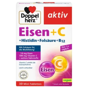 Viên uống Doppelherz Eisen + C + Histidin + Folsäure 30 viên