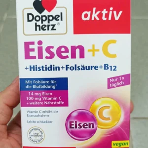 Viên uống Doppelherz Eisen + C + Histidin + Folsäure 30 viên của Đức