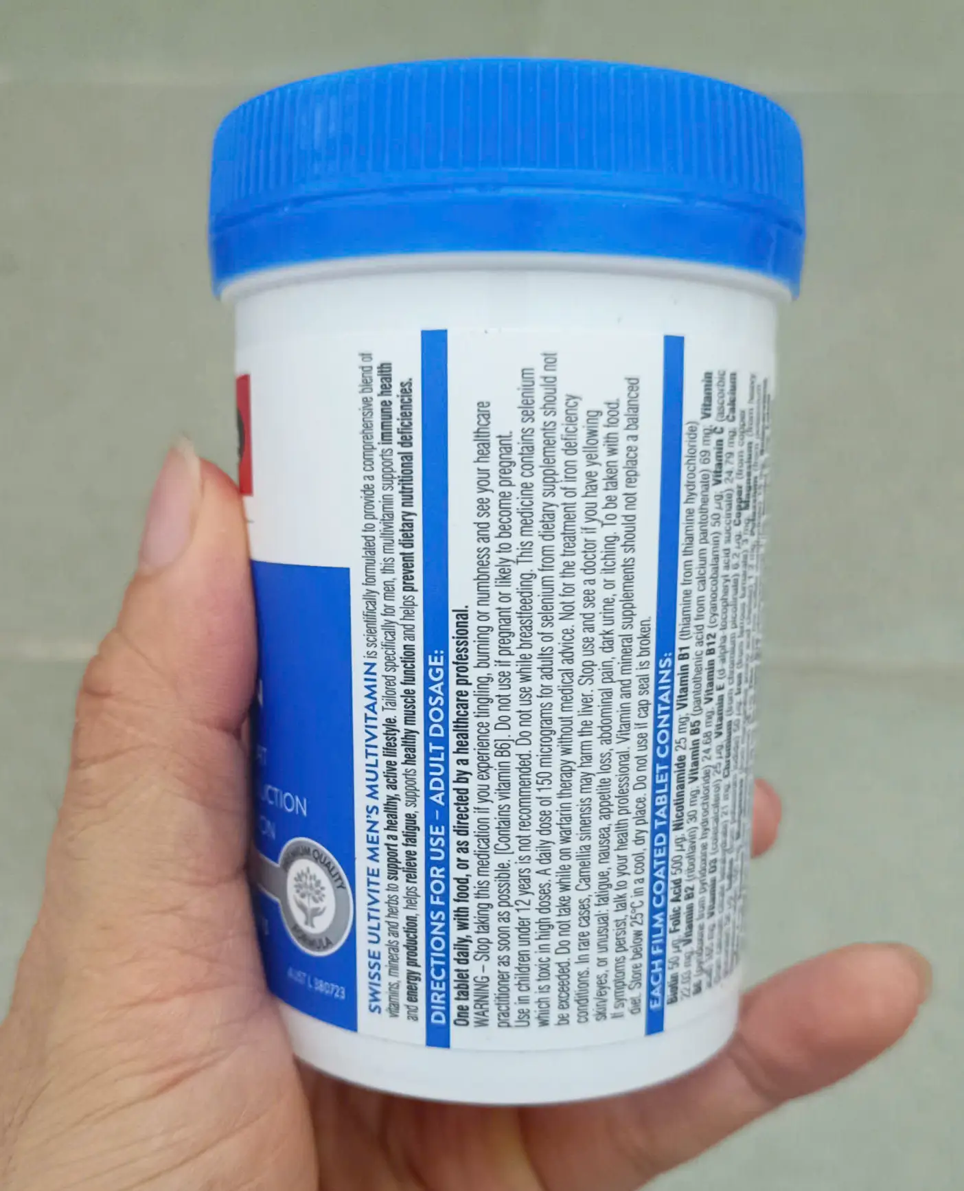 Vitamin tổng hợp cho nam Swisse Men's Multivitamin 100 viên của Úc Viên uống bổ sung Vitamin Swisse Men’s Multivitamin 100 viên của Úc