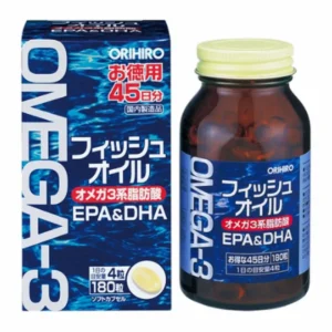 Viên uống dầu cá Omega-3 Orihiro 180 viên Nhật Bản