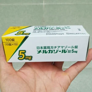 Viên uống trị u tuyến giáp Mercazole 5mg 100 viên của Nhật Bản Viên uống trị u tuyến giáp Mercazole 5mg