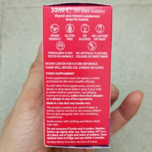 Sắt giọt Feroglobin Baby Drops 30ml của Anh Quốc Vitabiotics Feroglobin Baby Drop, Iron Supplement 30ml
