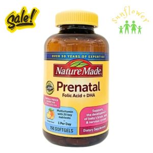 Vitamin bầu Prenatal Folic Acid + DHA Nature Made 150 viên của Mỹ