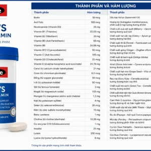 Vitamin tổng hợp cho nam Swisse Men's Multivitamin 100 viên của Úc Vitamin tổng hợp Swisse Men's Ultivite Multivitamin cho nam 60 viên của Úc