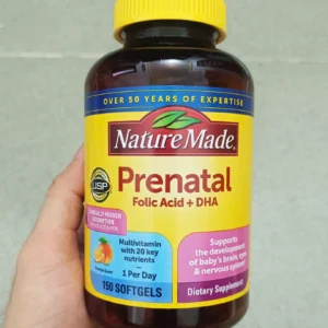 Vitamin tổng hợp cho mẹ bầu Nature Made Prenatal Folic Acid + DHA 150 viên