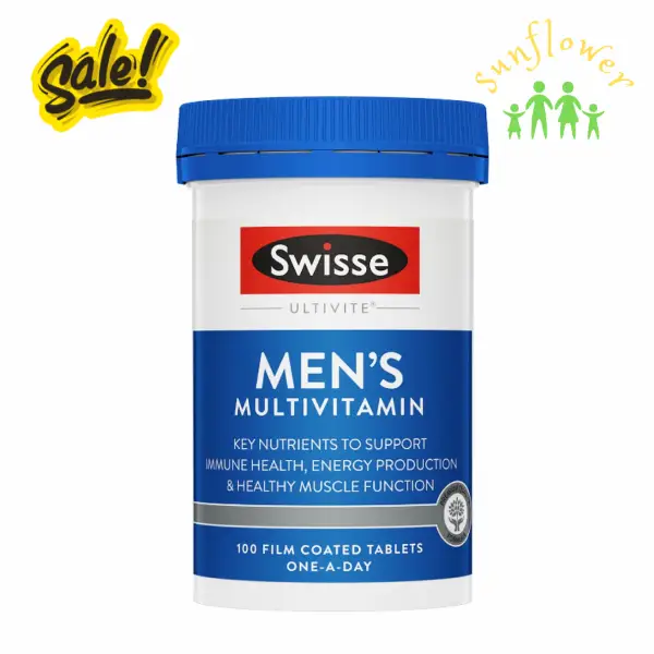 Vitamin tổng hợp cho nam Swisse Men's Multivitamin 100 viên của Úc Vitamin tổng hợp cho nam Swisse Men's Multivitamin 100 viên của Úc