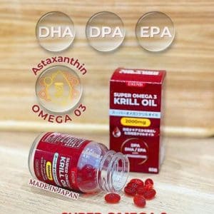 Dầu Nhuyễn Thể Super Omega 3 Krill Oil 2000mg Eikenbi 60 viên Nhật Bản