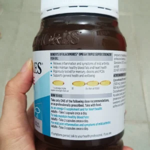 Dầu cá hàm lượng cao Blackmores Omega Triple Super Strength Fish Oil 150 viên của Úc