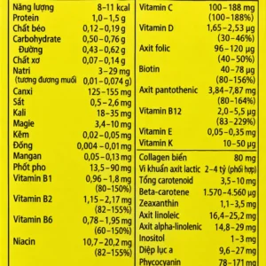 Tảo vàng Spirulina EX With Family hộp x 2 lọ 2000 viên của Nhật Bản Thành phần tảo vàng Spirulina EX With Family hộp x 2 lọ 2000 viên của Nhật Bản