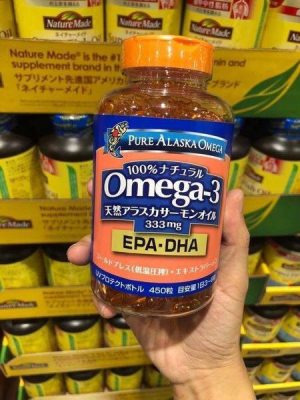 Viên Uống Dầu Cá Hồi Omega 3 Pure Alaska 333mg 450 viên của Nhật Bản