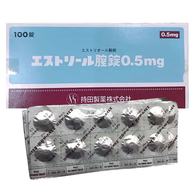 Viên đặt âm đạo Estoril 0.5mg 100 viên của Nhật Bản Viên nén đặt phụ khoa Estoril Nhật Bản
