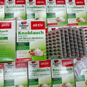 Viên tỏi Doppelherz Knoblauch mit Misteln + Weißdorn