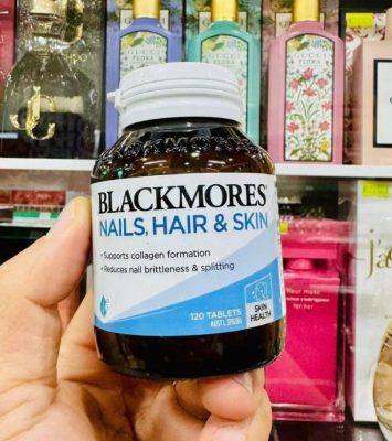 Viên uống Blackmores Nails Hair Skin 120 viên của Úc giúp đẹp da móng tóc