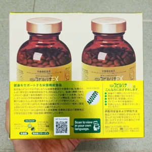 Tảo vàng Spirulina EX With Family hộp x 2 lọ 2000 viên của Nhật Bản Viên uống tảo xoắn Spirulina EX With Family hộp vàng 2 lọ của Nhật Bản