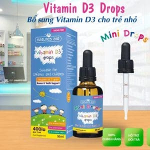 Vitamin D3 Drops Natures Aid 50ml của Anh Quốc Vitamin D3 Drops Natures Aid 50ml của Anh Quốc