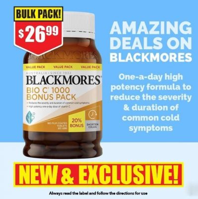 Blackmores Bio C 1000 Bonus Pack 180 viên của Úc