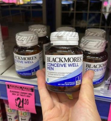 Blackmores Conceive Well Men tăng khả năng sinh sản nam