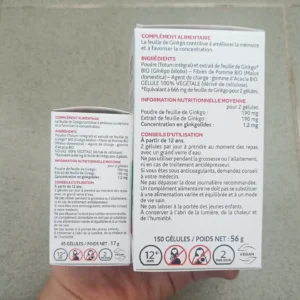 Bổ não, hỗ trợ trí nhớ Ginkgo Arkopharma 150 viên Pháp