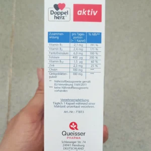 Doppelherz Aktiv Ginkgo + B-vitamine + Choline 40 viên