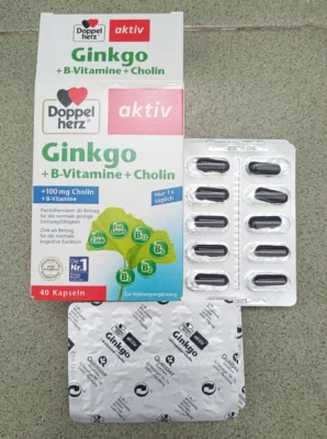 Doppelherz Ginkgo + B-Vitamine + Cholin 40 viên - Viên uống bổ não