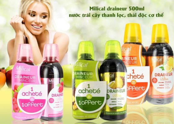 Nước Detox Milical draineur 500ml của Pháp