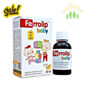 Sắt nước Ferrolip Baby vị đào cho bé 30ml của Italia