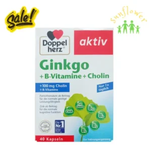 Thuốc bổ não DoppelHerz Aktiv Ginkgo + B-Vitamine+Choline 40 viên của Đức