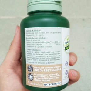 Tinh bột nghệ hữu cơ Nat & Form Curcuma Confort Digestif 200 viên