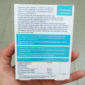 Viên nhai Doppelherz Omega-3 + vitamin D3 Kids 27 viên cho trẻ em