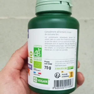 Viên tinh nghệ hữu cơ Nat & Form Curcuma Bio Pháp 200v iên