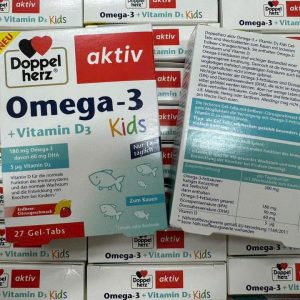 Viên uống Doppelherz Omega 3 Kids + Vitamin D3 cho bé 27 viên của Đức