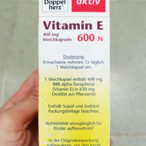Viên uống Doppelherz aktiv Vitamin E 600N hộp 40 viên của Đức