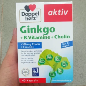 Viên uống bổ não Doppelherz Ginkgo + B-Vitamine + Cholin 40 viên