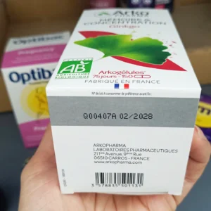 Viên uống bổ não, tăng cường trí nhớ Ginkgo Arkopharma 150v