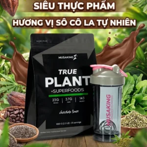 Sữa thực vật Pure Vegan Protein Body Gold túi 1 kg Bột dinh dưỡng thực vật True Plant+ 1kg